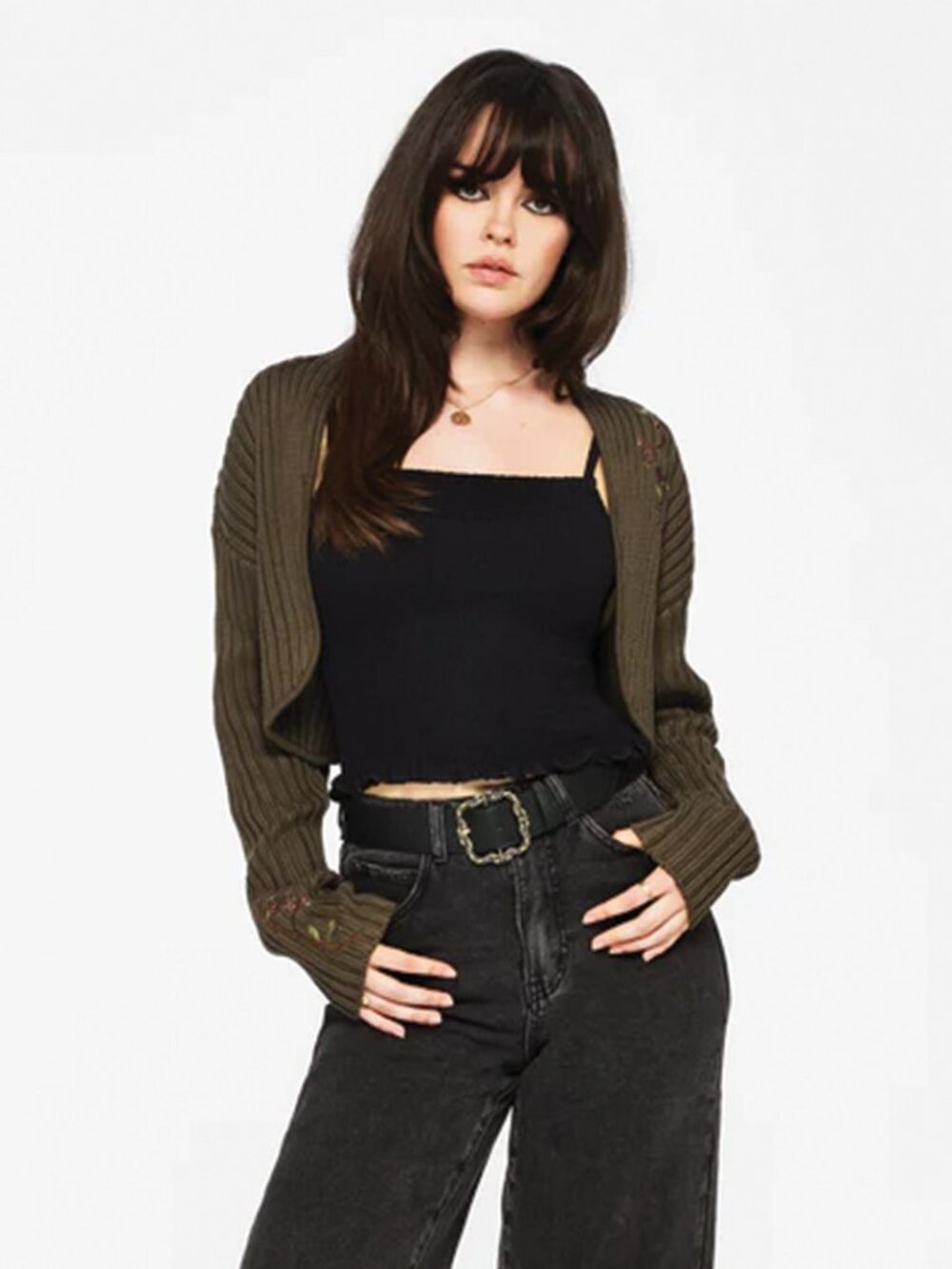 Disturbia Ergot Floral Embroidered Bolero - Picture 3 of 8